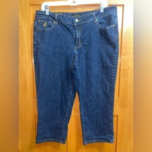 Rocawear Authentic Jeans Womens Size 18 Blue Capri High Rise Pants Vintage Y2K​​